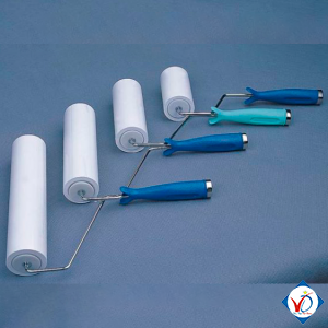 Cuộn lăn dính bụi màu trắng (tay can cả bộ)